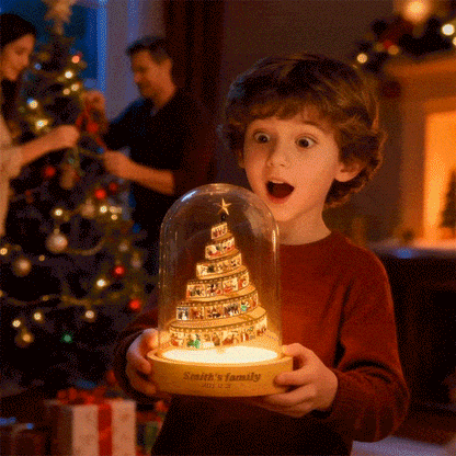 Custom Photo Film Christmas Tree Night Light Personalized Family Keepsake with Engraved Base Christmas Gift