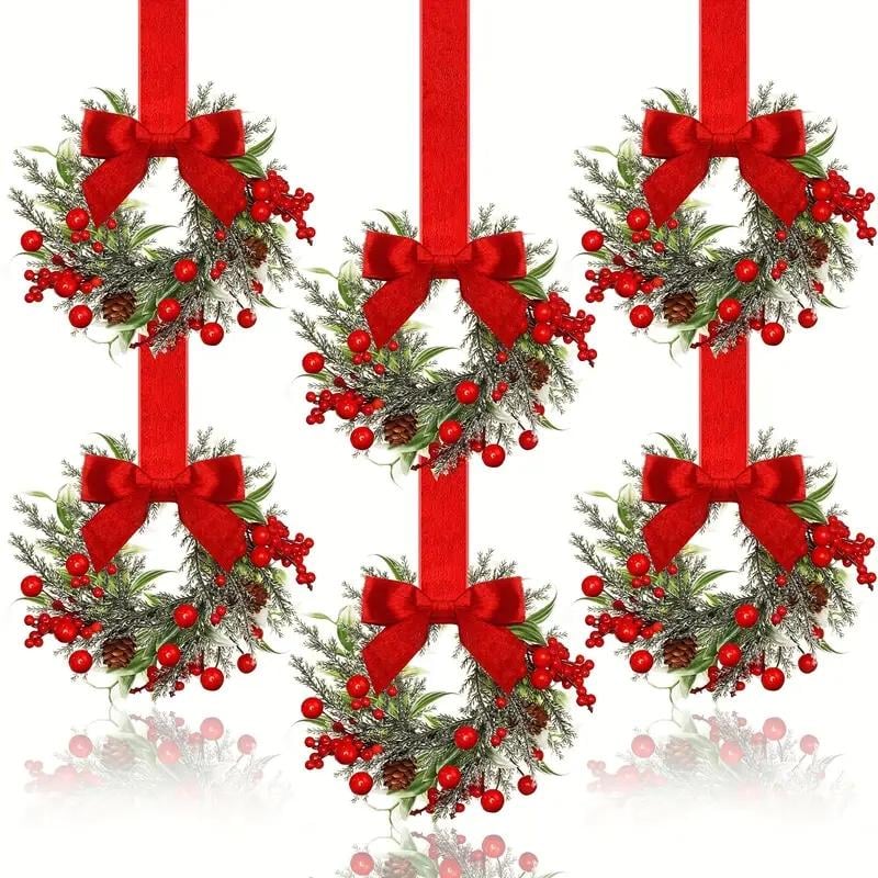 🎄Mini Christmas Wreaths✨Maximum Holiday Magic, Instant Festive Charm & Versatile Decor! 🎀